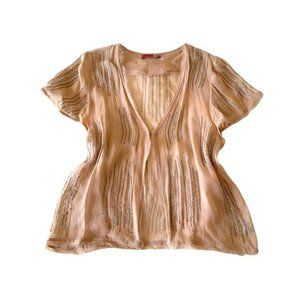 Alice + Olivia 100% silk vest with rhinestones and beads. Size M.